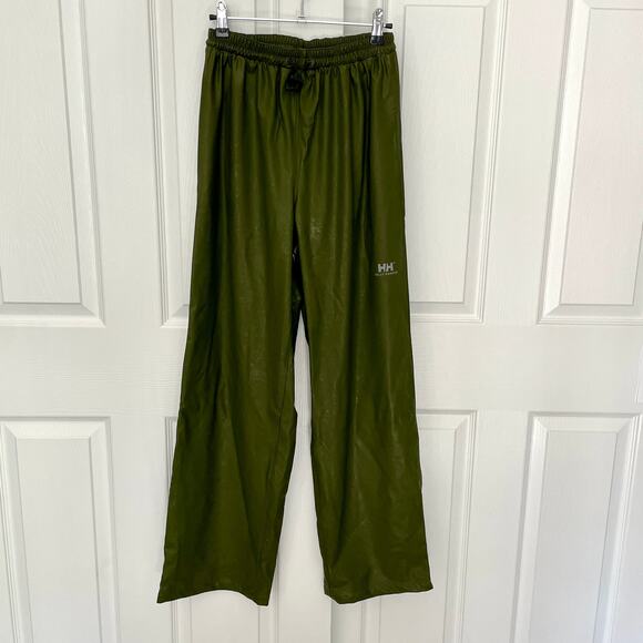 Helly Hansen Womens Waterproof Windproof Rain Pants Size Small Green - Picture 1 of 15